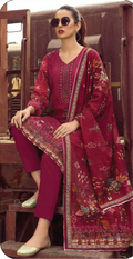 BANA DORA DOUBLE HEAD WITH VOILE DUPATTA