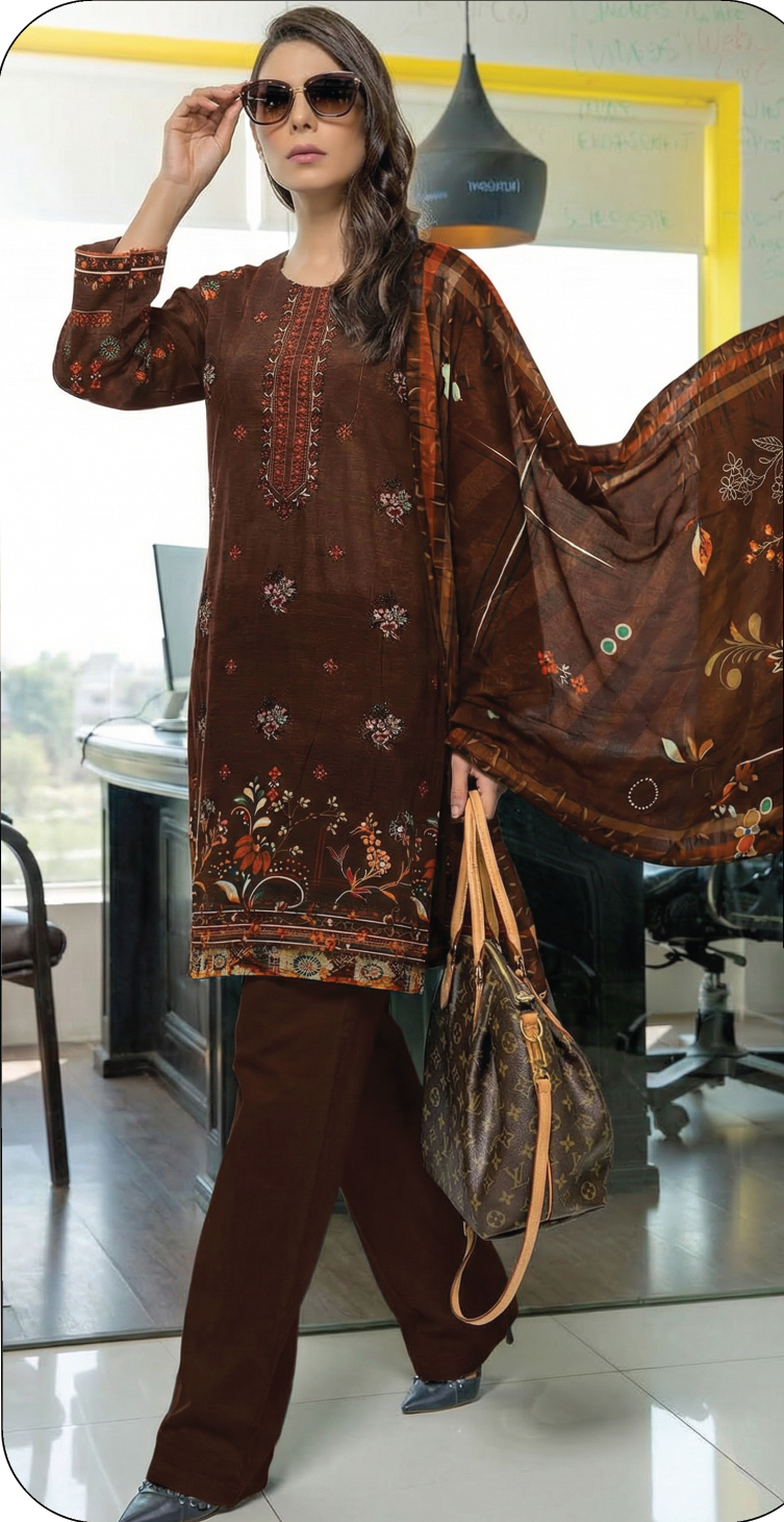 BANA DORA DOUBLE HEAD WITH VOILE DUPATTA 5