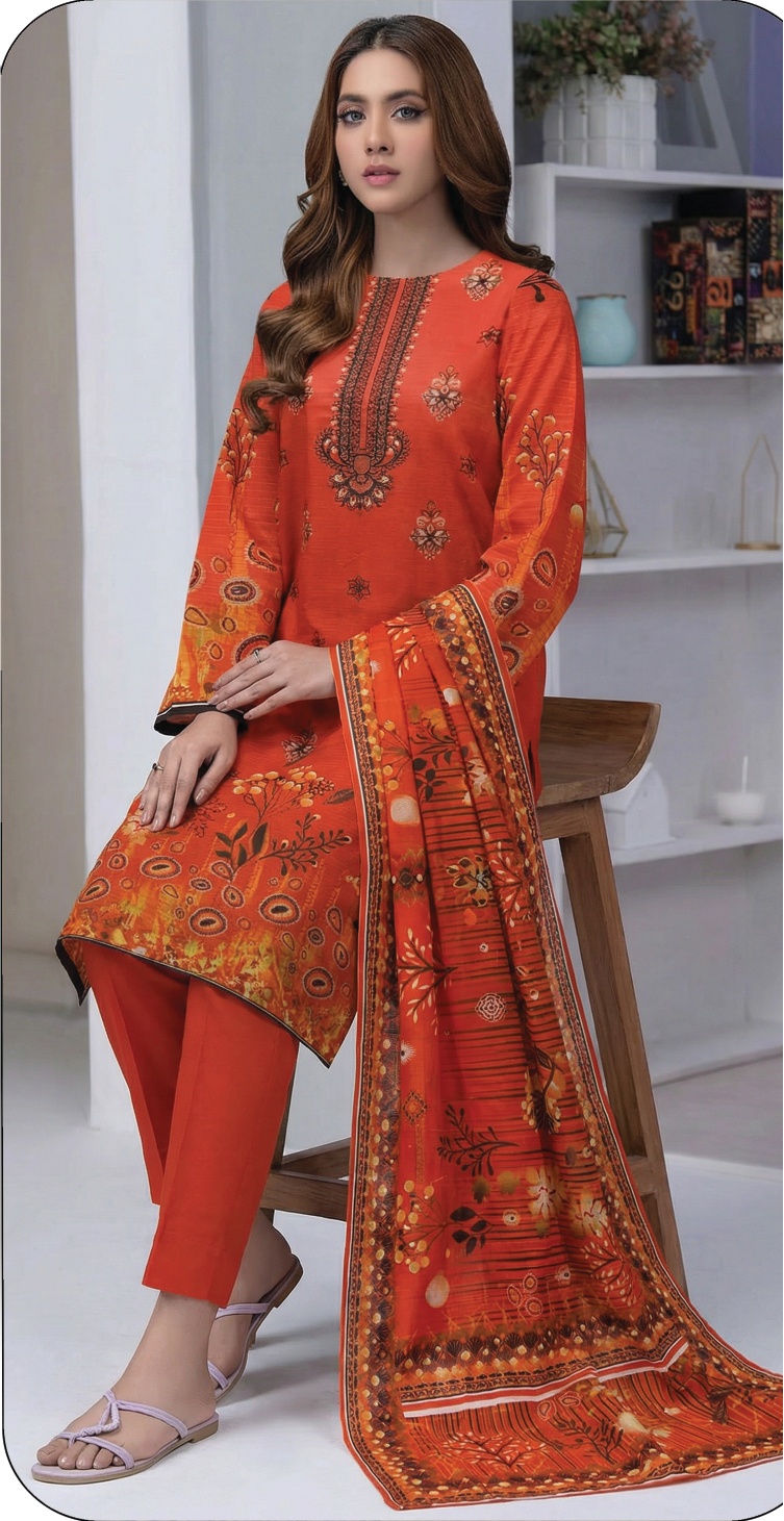 BANA DORA DOUBLE HEAD WITH VOILE DUPATTA 7