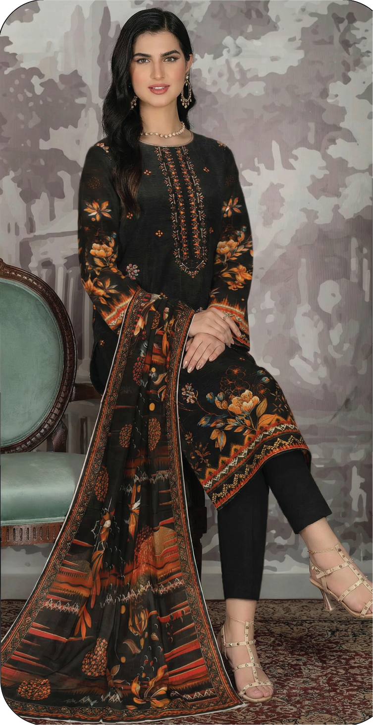 BANA DORA DOUBLE HEAD WITH VOILE DUPATTA 9