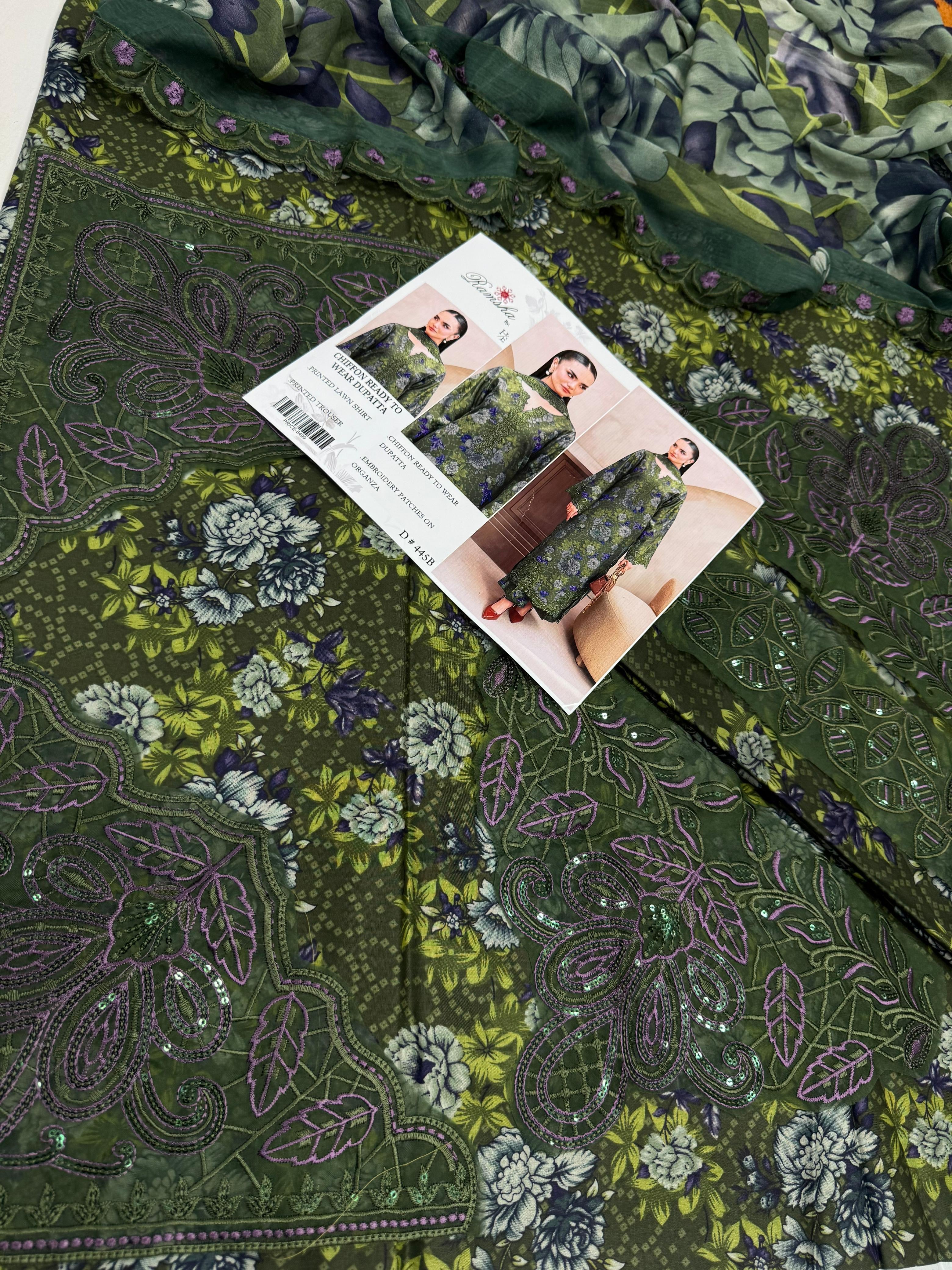 3 Piece lawn suit