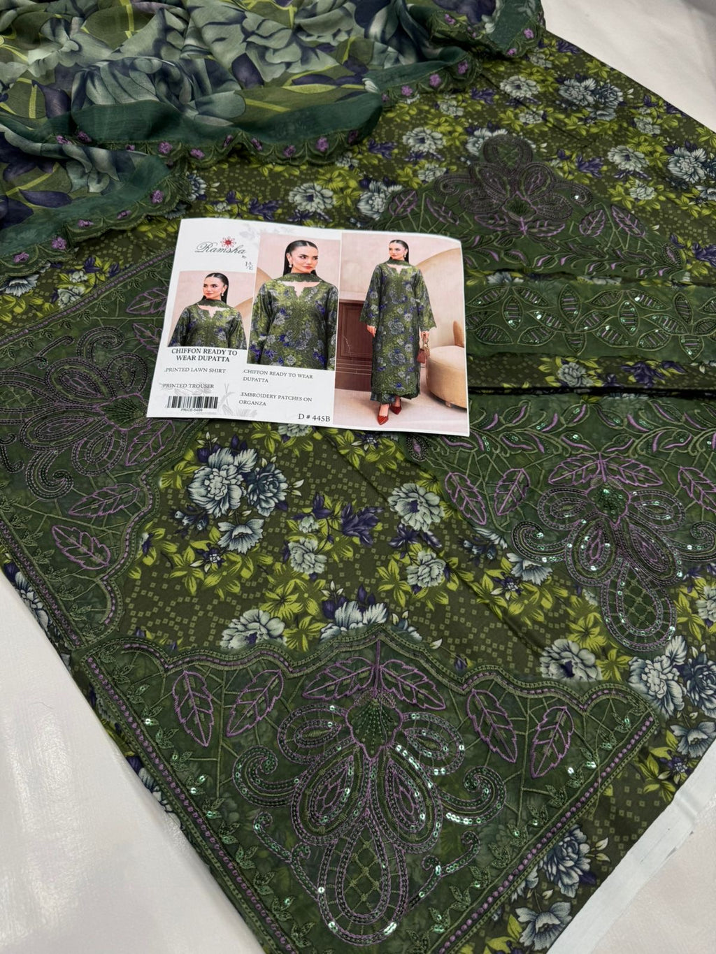 3 Piece lawn suit